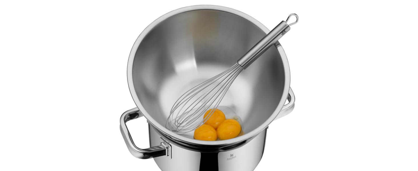 Набір кухонних мисок WMF Function Bowls, 2 шт., діаметр 22 та 24 см, Cromargan нержавіюча сталь, багатофункціональні (для замішування, салатів, подачі), складаються