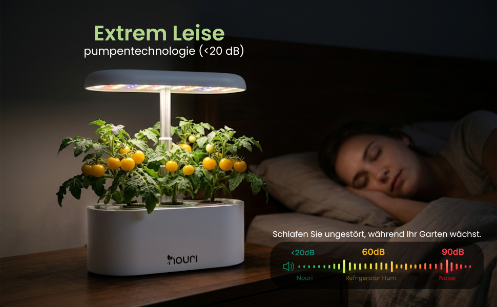 Smart Garden Nouri 12 Pod для вирощування томатів вдома | Гідропонна система | LED лампа для розсади | Автоматичний догляд