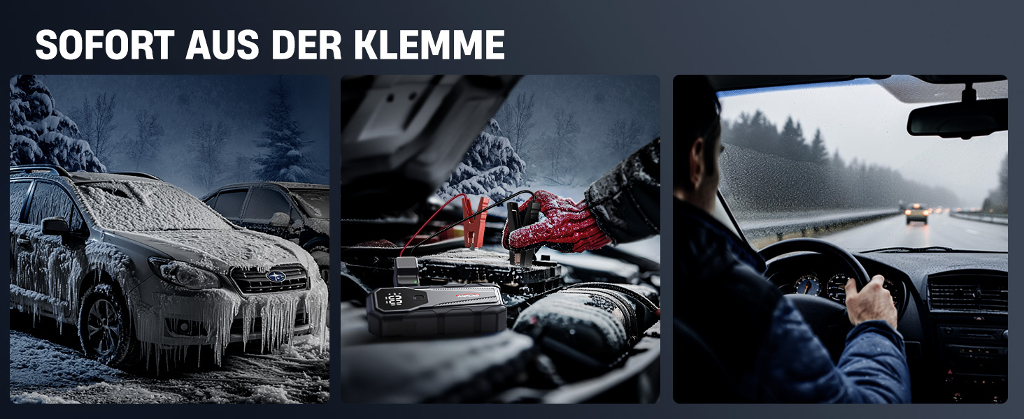 Портативний пусковий пристрій Powerbank для автомобіля, 8000A, 12V, для бензинових та дизельних двигунів, Jump Starter з LED, USB зарядка 3.0 BD40