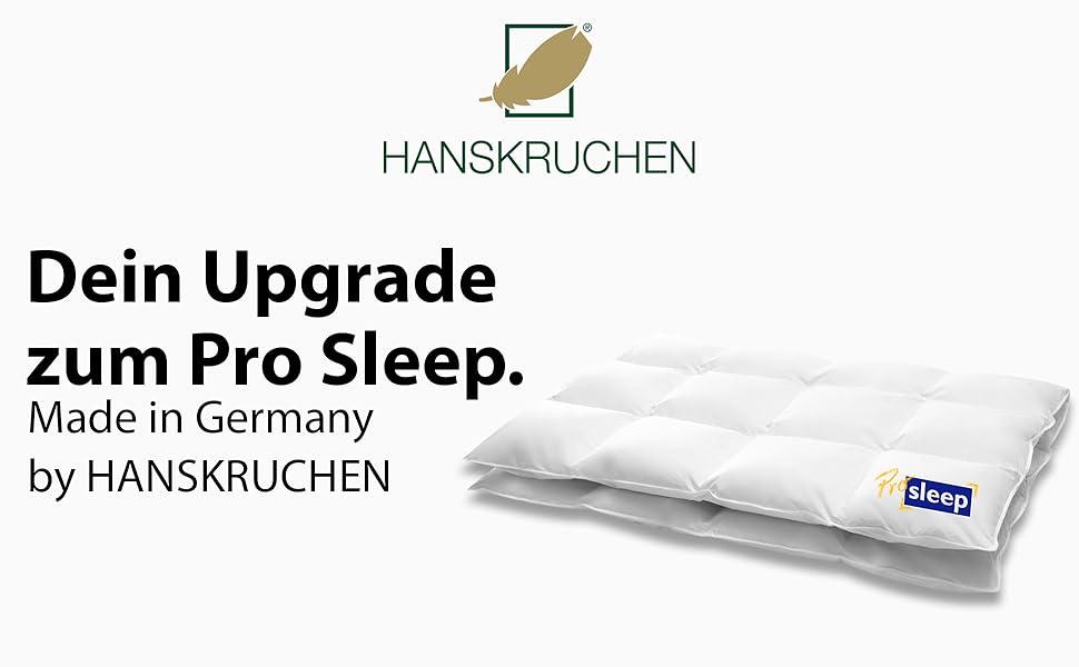 Пухова ковдра HANSKRUCHEN Pro Sleep Down 155x220 см - Екстра тепла - 100 бавовна, підходить для алергіків