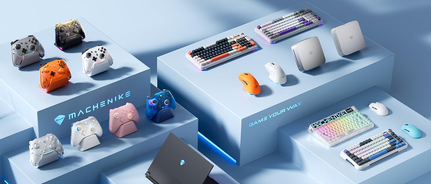 Геймпад Machenike G3V2 для PC, Switch, iOS, Android - Бездротовий контролер з RGB-підсвічуванням та програмованими кнопками