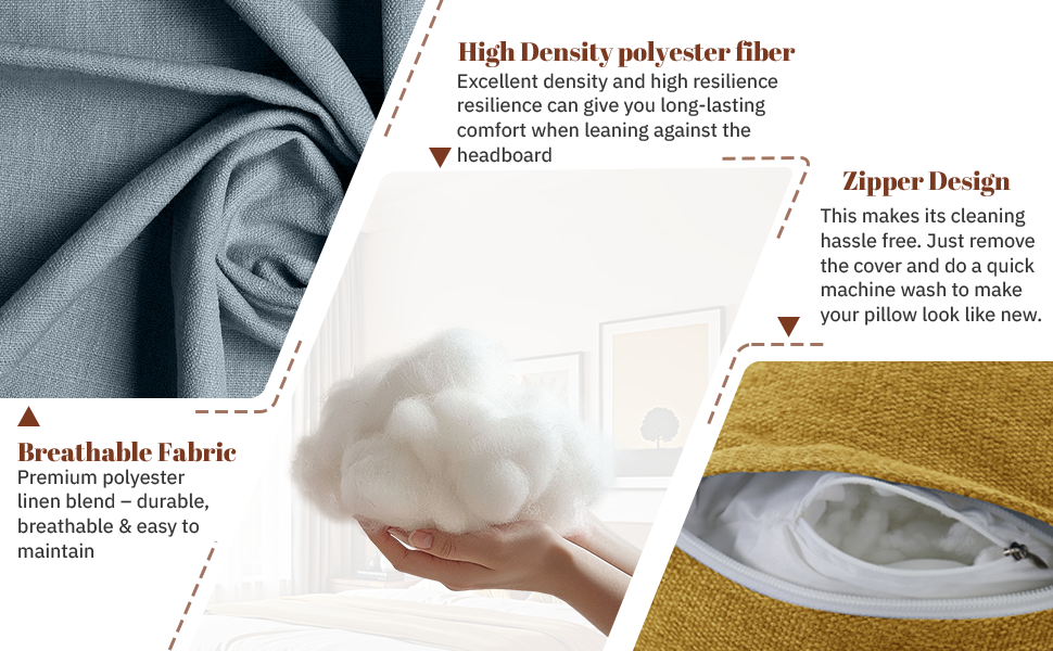 Підвалин для читання Bettkeil, регульоване подушечка для читання, трикутна подушка, подушка-клинок, диванна подушка для попереку, шиї, подушка для спини з знімним льняним чохлом (жовтий (чорний), 45см)