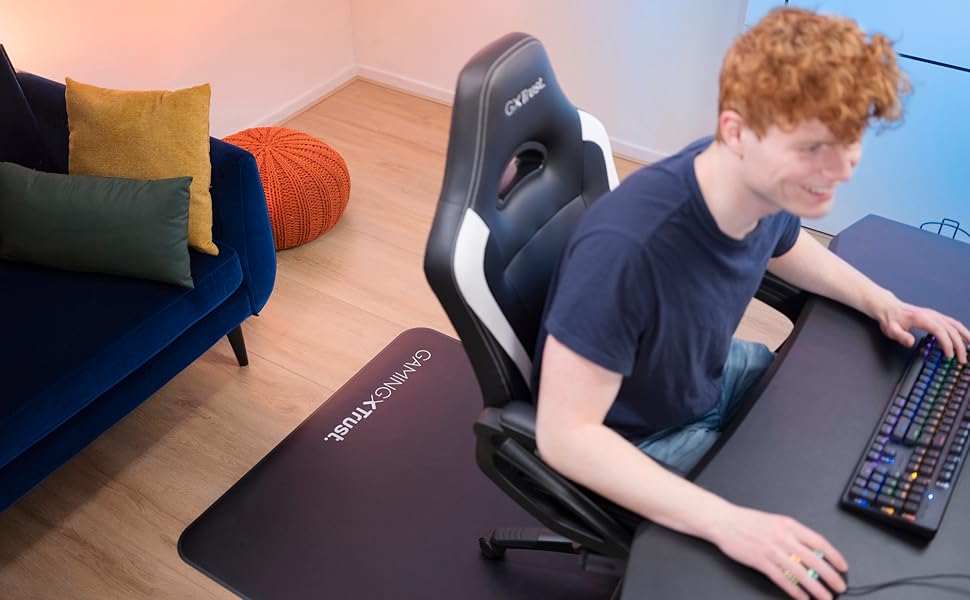 Килимок для офісного та ігрового крісла Trust Gaming GXT 715, 99 x 120 см, чорний