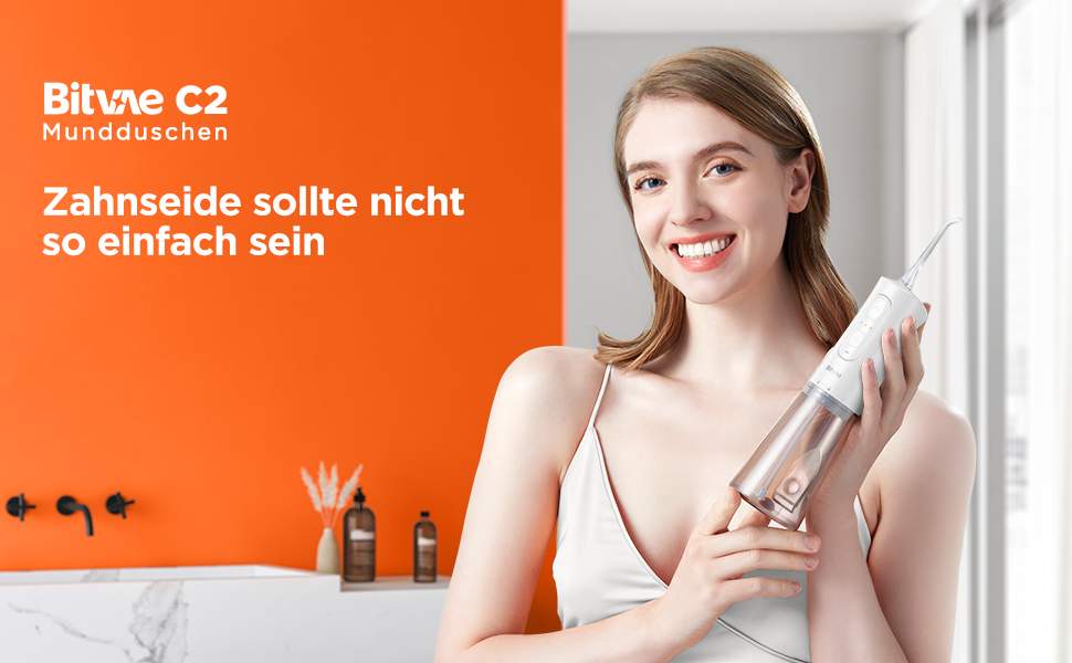 Комбінований набір: Іригатор для рота та електрична зубна щітка Bitvae, 3 режими & 5 рівнів тиску, бездротовий, з 4 насадками для щітки та 4 насадками для іригатора, чорний