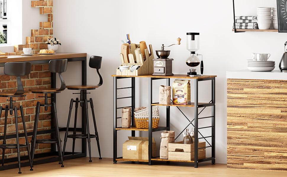 Стелаж для кухні SogesHome SH-171-BK (Retro) 90 x 40 x 83 см - органайзер для зберігання