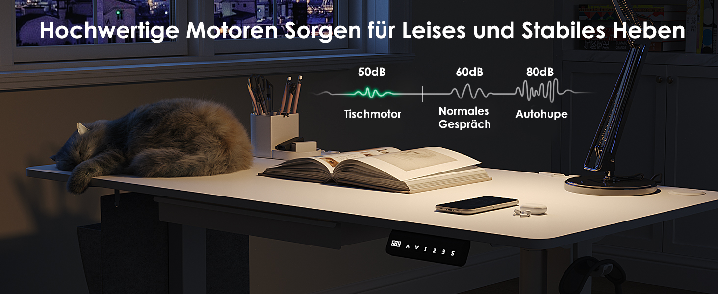 Електричний регульований стіл висотою 120x60 см з пам'яттю, з шухлядами для дому/офісу/навчання (білий)