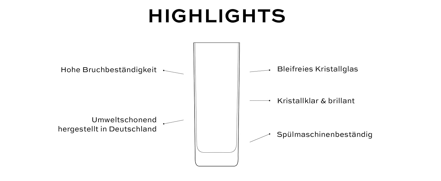 Набір склянок Longdrink Stölzle Lausitz New York Bar (6 шт., 320 мл) – Стильні склянки для коктейлів, води та соків, з кришталевого скла, стійкі до миття в посудомийній машині та ударів