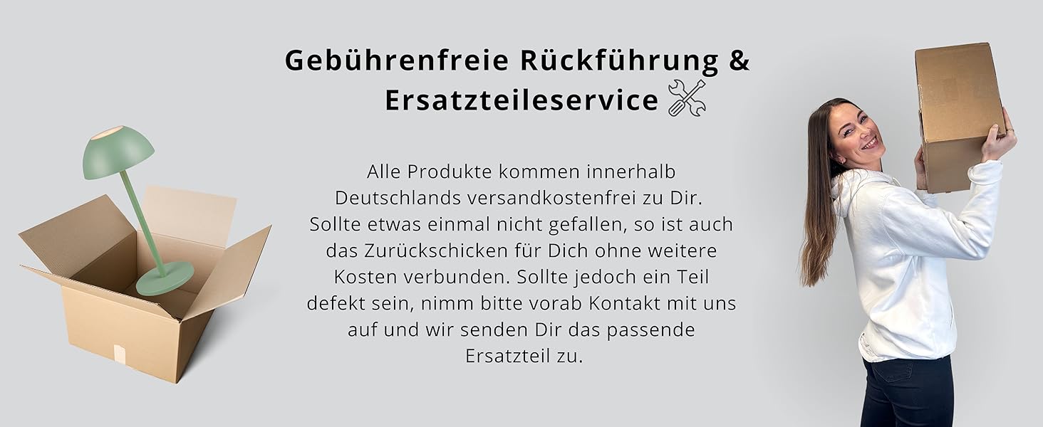 Бездротова лампа Роберта: LED-настільна лампа, нічник з регулюванням яскравості, USB-зарядка, 30 см, Кофе