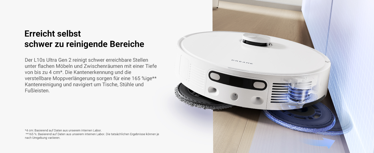 Робот-пилосос Dreame L10s Ultra Gen 2 з функцією миття, технологія RoboSwing™ та потужністю 10 000 Pa Vormax™, режим для тварин, автоматична станція, потужне прибирання килимів