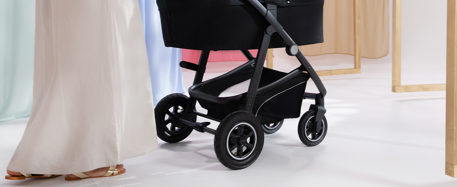 Дитяча коляска Lionelo Bianka 3 в 1: люлька, автокрісло, прогулянкова, до 22 кг, чорний онікс