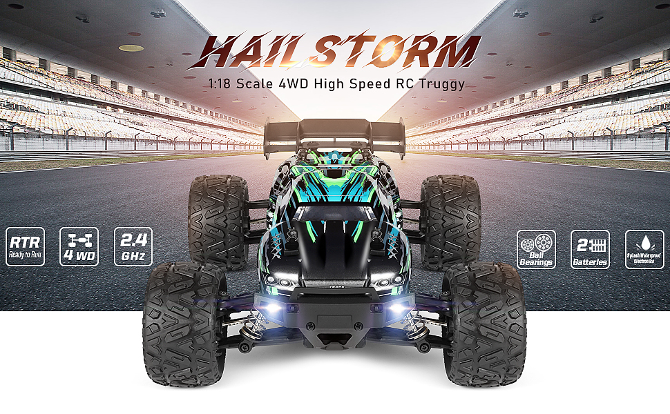 Радіокерований позашляховик HBX 1:18 4WD 36+ км/год Monster Truck RC Truggy Водонепроникний RTR
