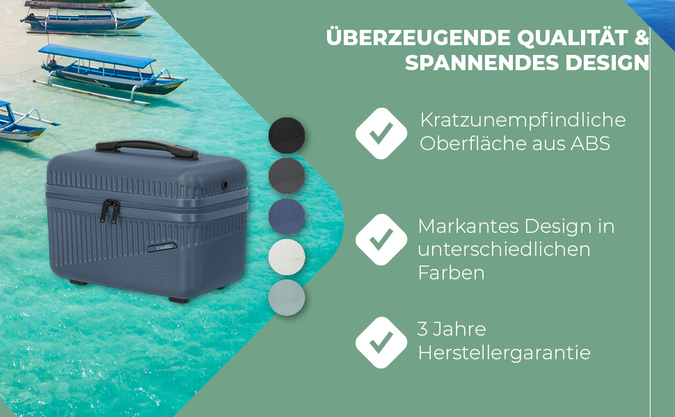 Набір валіз Travelite Bali 3 шт. (L/M/S) з ABS-пластику, зелені, з TSA-замком