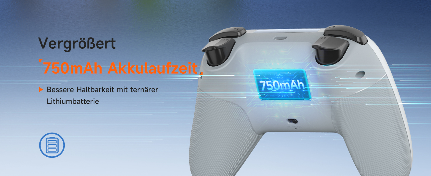 Контролер EasySMX X05 для ПК/Switch/Steam/Android з підсвічуванням RGB, бездротовий, з аналоговими джойстиками та тригерами, Bluetooth (білий)