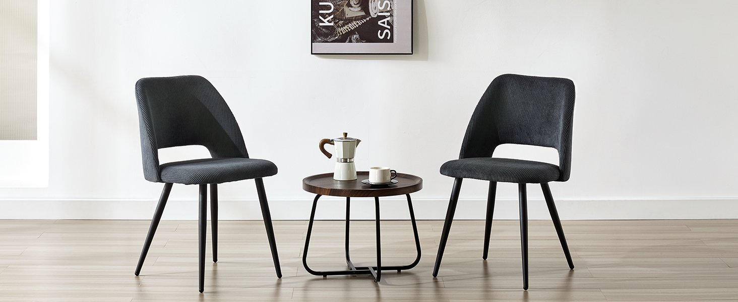 Набір з 4-х обідніх стільців, кухонний стілець з тканини Cord, м'які стільці для обідньої, кухонної, вітальні та спальні, багатокольорові