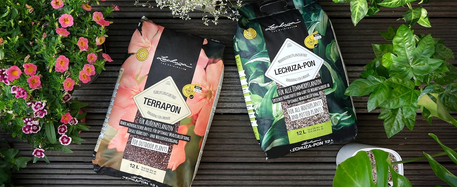 Горщик LECHUZA CILINDRO сірий, 32x32x56 см, 13953