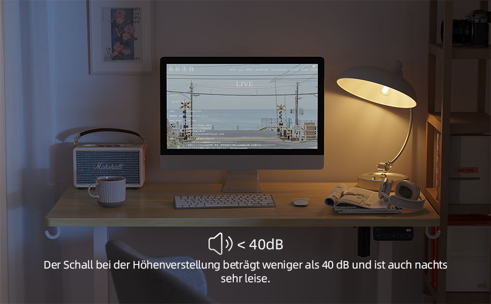 Електричний столик для роботи YIHAYO 140x60 см з регулюванням висоти та функцією пам'яті, білий