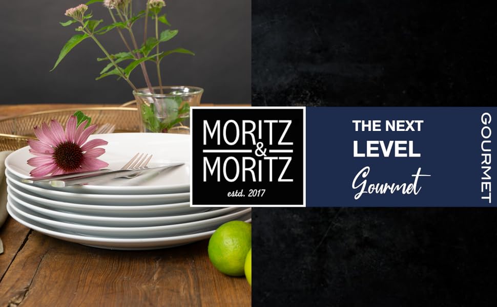 Набір посуду Moritz & Moritz BASIC 18 предметів на 6 осіб - сучасний, з якісного порцеляну, білий. В комплекті: 6 тарілок для вечері, 6 десертних тарілок, 6 салатників.