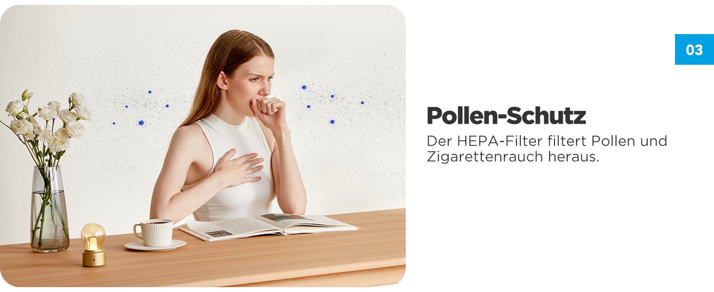 Повітряочисник GoveeLife Mini для спальні з HEPA-фільтром, керування через додаток Alexa, проти шерсті тварин, запахів, пилку, диму. Портативний очисник повітря з 3 швидкостями, 2 режимами, таймером та аромадифузором