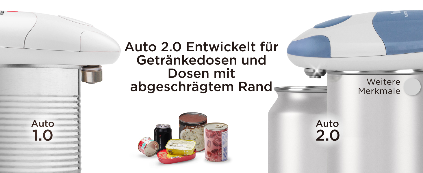 Електричний відкривач консерв Kitchen Mama 2.0: автоматичний, бездротовий, з гладкою кромкою, для безпечного відкривання, працює від батарейок (мармуровий чорний)