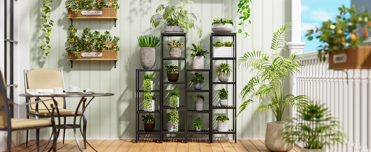 SMIBUY Поличка для ванної кімнати, 5 ярусів, бамбукова поличка, органайзер, багатофункціональна поличка для вітальні, спальні, кухні (Чорний)