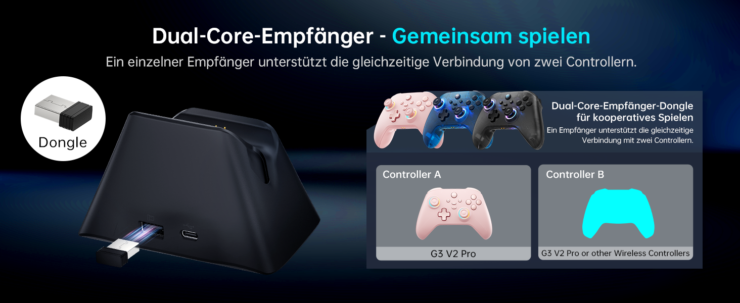 Геймпад Machenike G3V2 для PC, Switch, iOS, Android - бездротовий контролер з RGB-підсвічуванням та програмованими кнопками