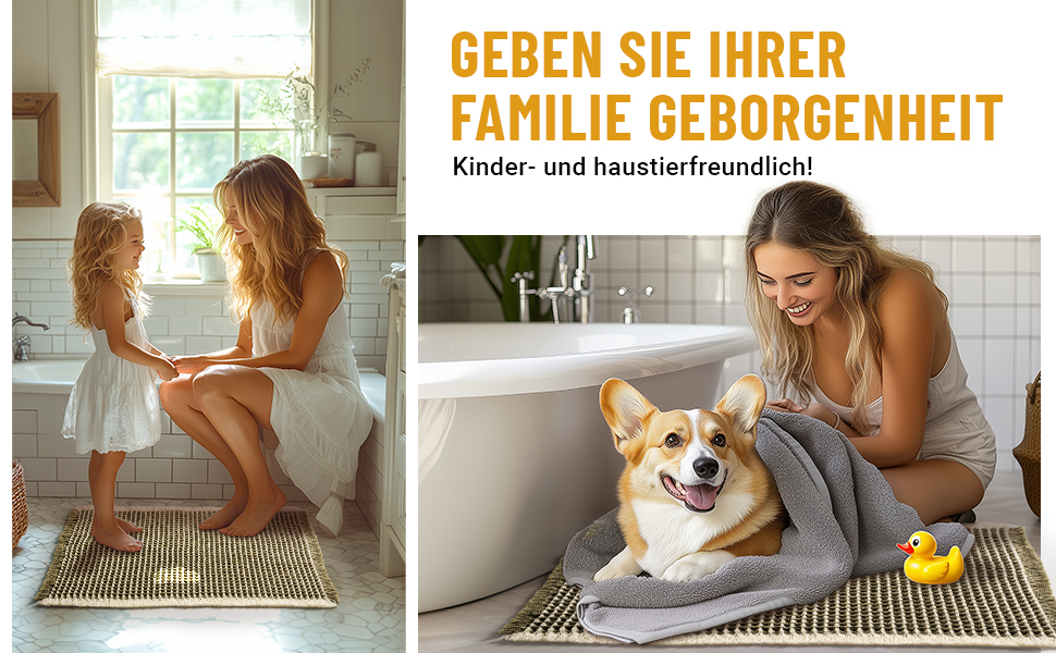 Набір килимків для ванної кімнати: антиковзаючі килимки, набір 2 шт., бохо-стиль, для ванної, спальні, вітальні, 51 x 120 см + 41 x 61 см, коричнево-білий (зелено-білий)