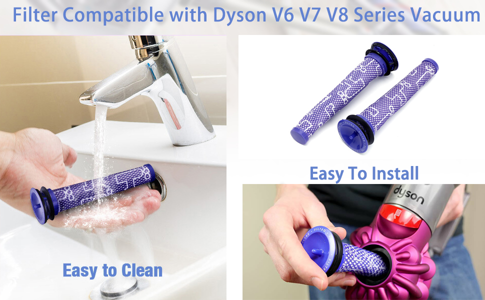 Заміна акумулятора V8 6000 мАг для моделей Dyson V8 2 фільтри