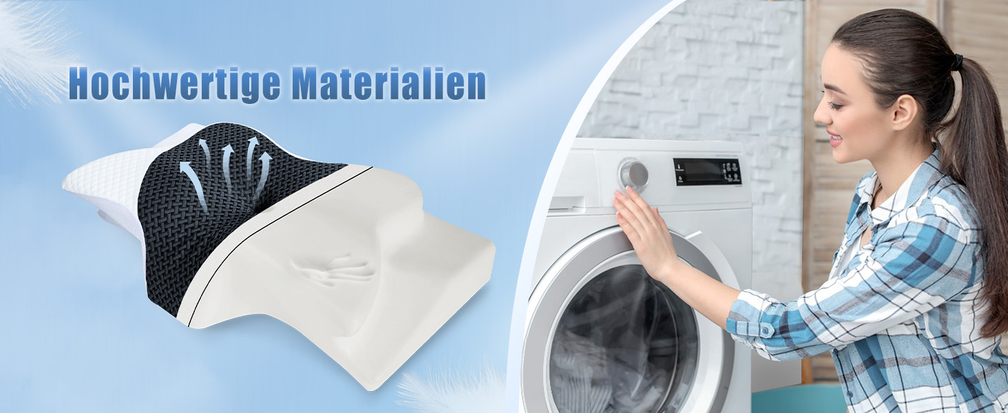 Подушка для шиї Saheyer з Memory Foam, ергономічна ортопедична подушка для сну на боці, покращує якість сну, 70 x 40 x 15/12 см, з чохлом білого та вугільно-сірого кольорів