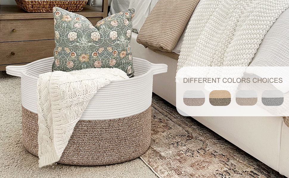 Корзина для зберігання TIMEYARD, корзина для дитячої кімнати, велика корзина для білизни, корзина для ялинки, корзина для ковдр та іграшок, плетена корзина, 55x35 см, оливковий колір