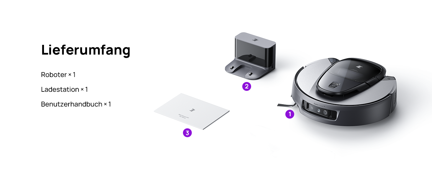 Робот-пилосос 3i G10+ з функцією миття підлоги, автоматичним компакттором сміття, потужністю всмоктування 18000 Па, вбудованою бічною щіткою та миючим мопом, інтелектуальною навігацією та уникненням перешкод за допомогою ШІ