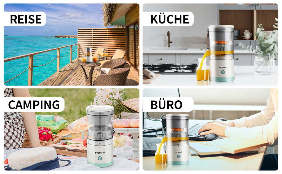 Електрична прес для цитрусових: соковитискач для апельсинів, лимонів та інших цитрусових (USB, портативний)