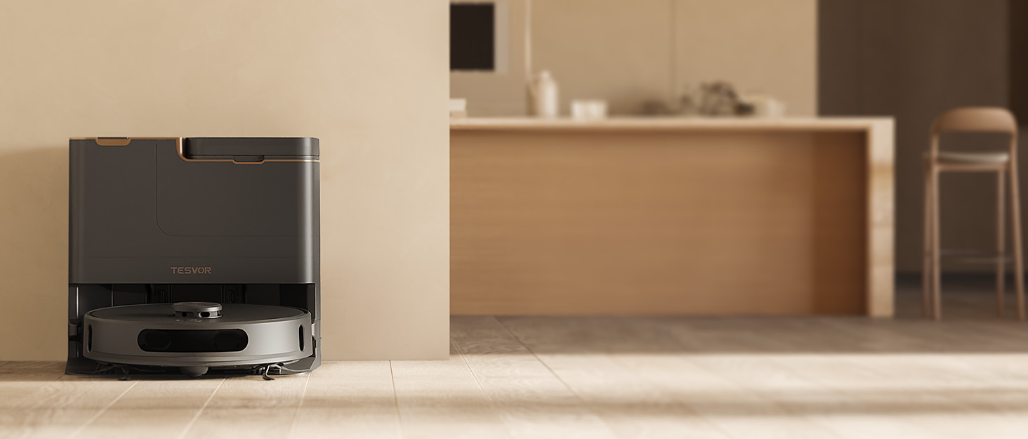 Робот-пилосос Tesvor S8 Pro з функцією миття - 8000Pa, 3в1, LiDAR-навігація, 240 хв роботи, керування через додаток/Alexa, для шерсті тварин, килимів та твердих підлог