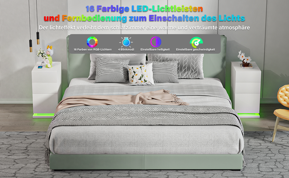 Вузька приліжкова тумба Lvhecforhm з LED підсвіткою, біла, з розеткою і USB, 16 режимів підсвічування, 50x30x63 см, для спальні та вітальні, глянцева