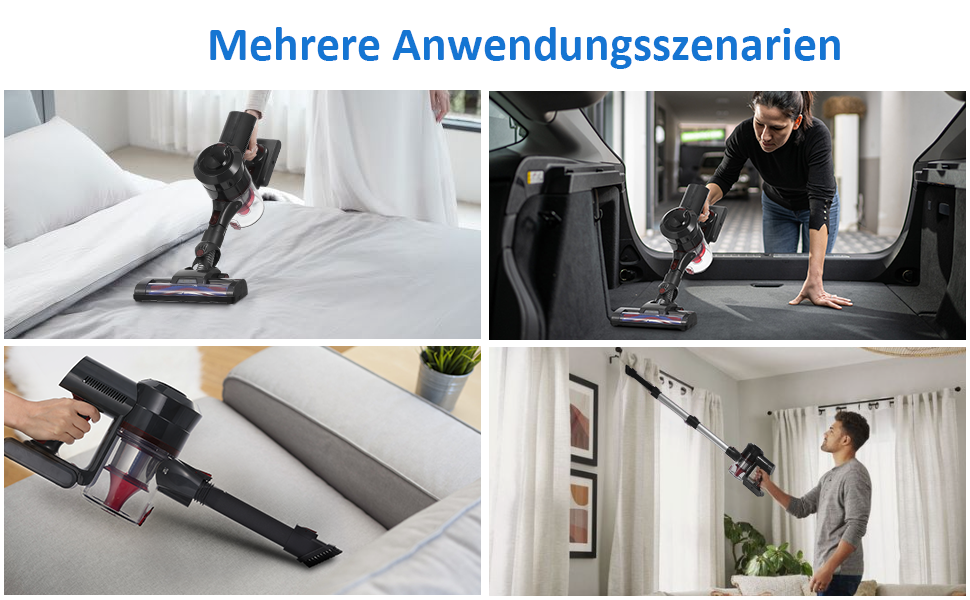 Акумуляторний пилосос Kavolet 25 KPa, 40 хв роботи, 2-в-1 для дому та авто, з насадкою для щілин та щіткою