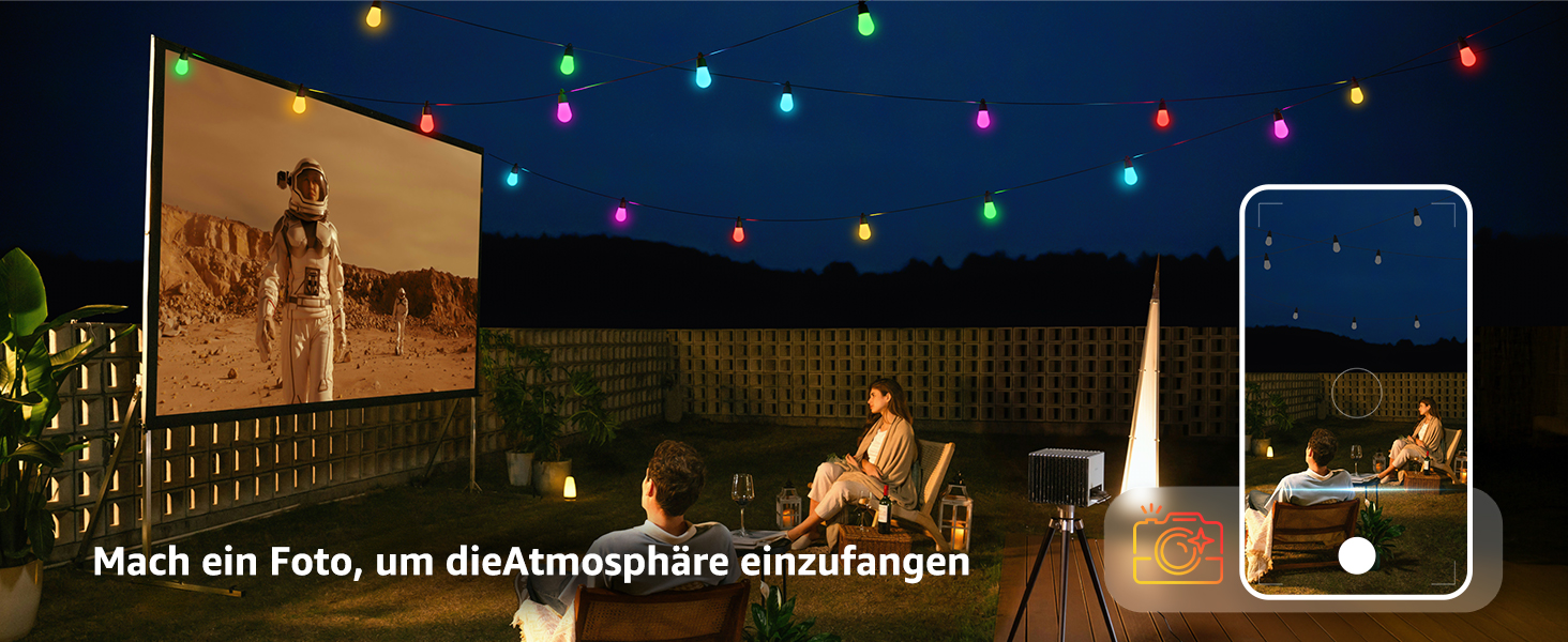 Lepro LED гірлянда для зовнішнього використання 30м, RGB+тепле біле світло, Wi-Fi, керування через додаток, сумісна з Alexa/Google, IP65, AI-дизайнер світла, 30 LED, без пульта