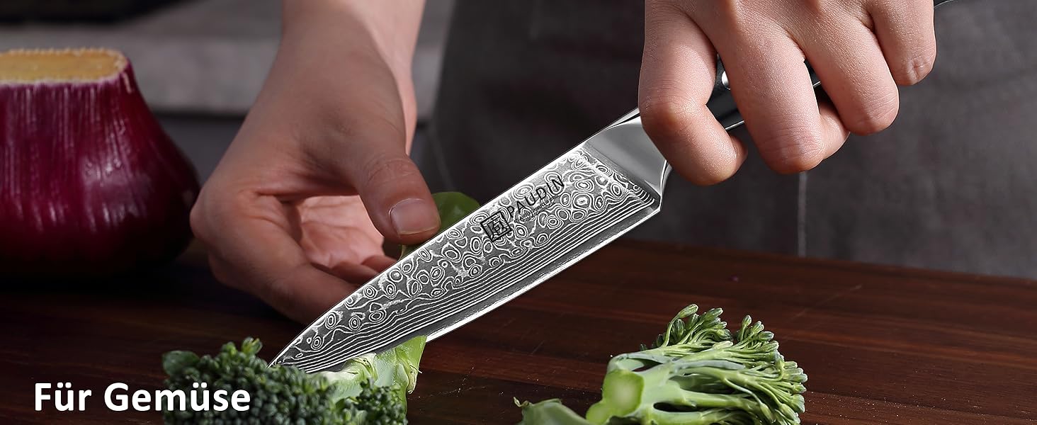 Ніж PAUDIN для м'яса, кухаря та обробки продуктів, 20 см, з високоякісної сталі, ергономічна ручка