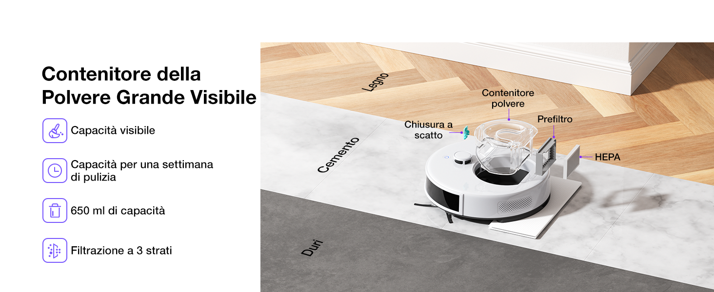 Робот-пилосос OKP L7G 3-в-1 з функцією миття підлоги, LiDAR-навігація, 6000Pa, 150 хв роботи, WiFi, Alexa, для тварин, килимів, твердих підлог, сірий