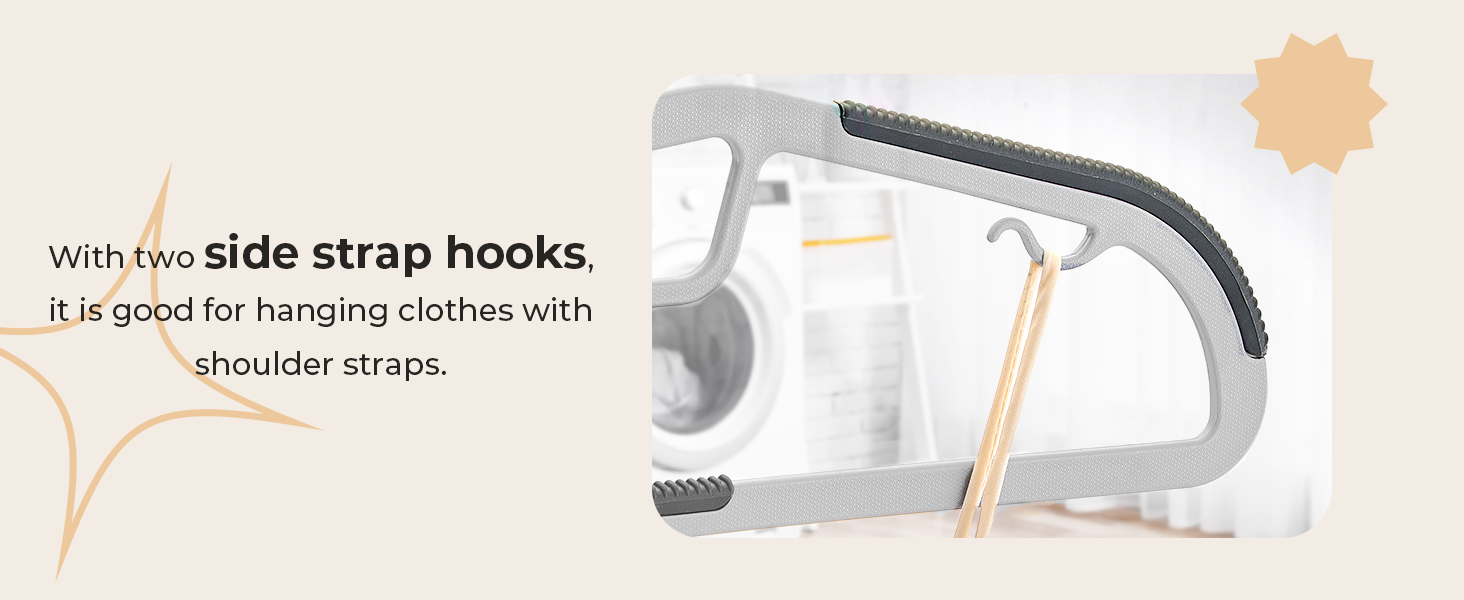 50 штук вішалок для одягу з пластику HOUSE DAY - міцні, з неслизьким покриттям, 360° обертання, сірі