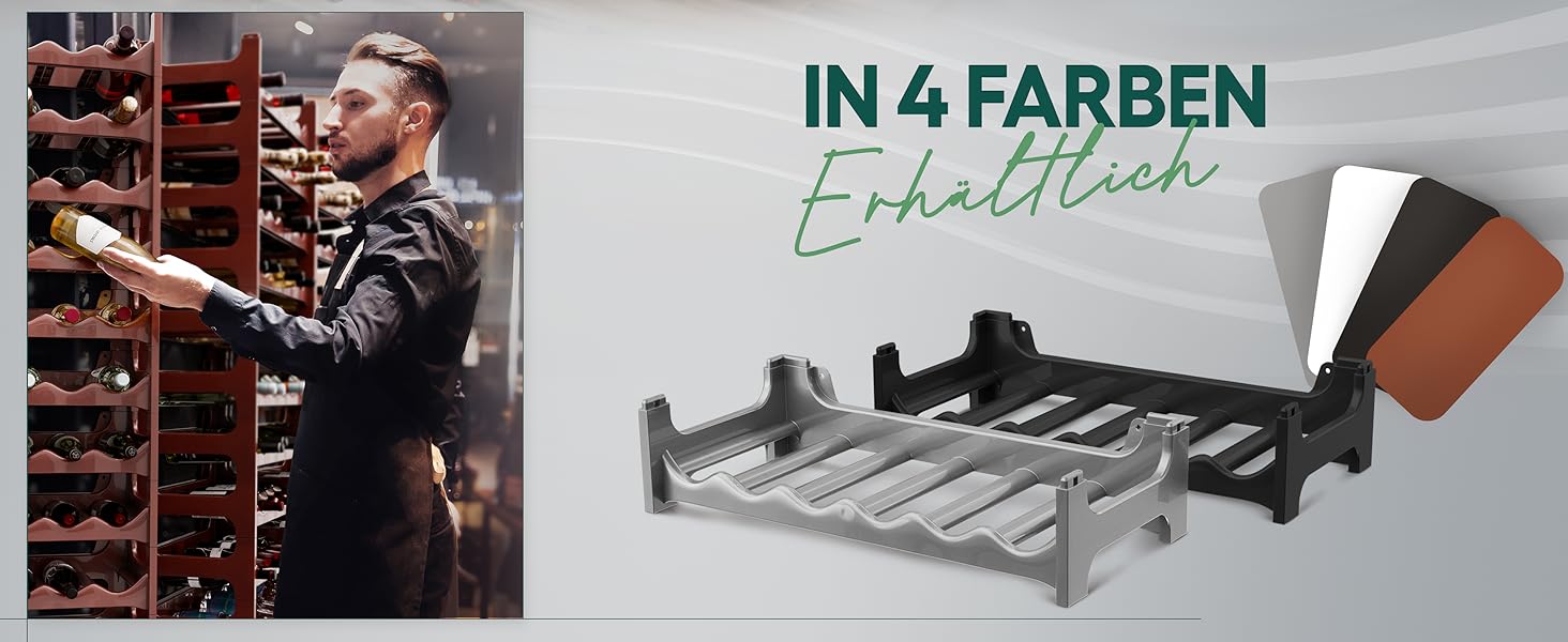 Стелаж для пляшок Novaliv на 24 пляшки, коричневий, розширюваний, стекуваний, органайзер для напоїв, для PET-пляшок, для вина, стелаж для напоїв