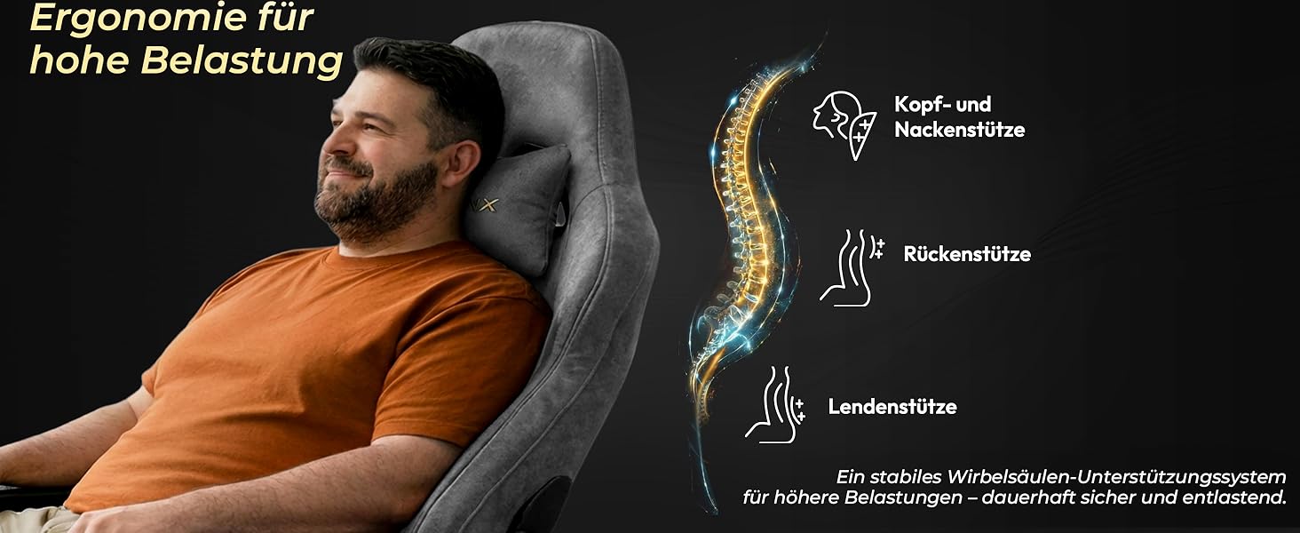 Ігрове крісло Dowinx Ergonomic Gaming Chair з підставкою для ніг та 3D підлокітниками, сіре, витримує до 200 кг, офісне крісло для геймерів