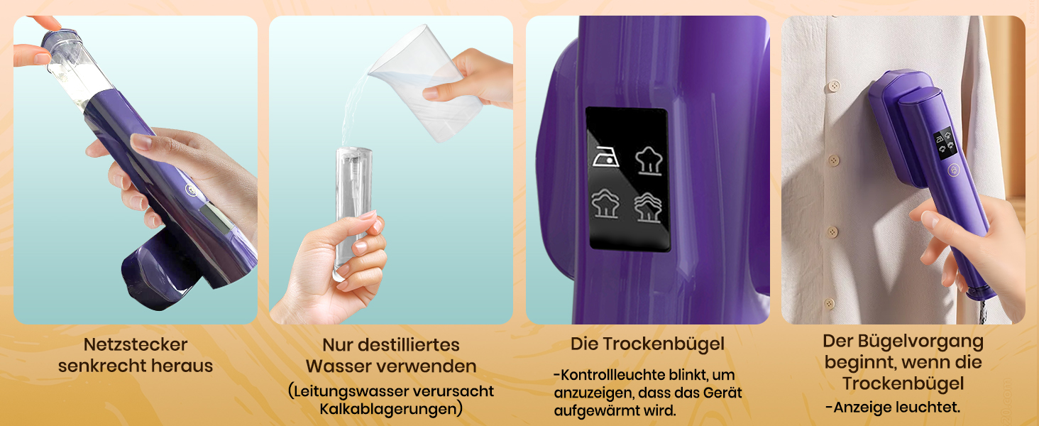 Портативний парогенератор для подорожей 2-в-1 Black, Швидкий нагрів 15с