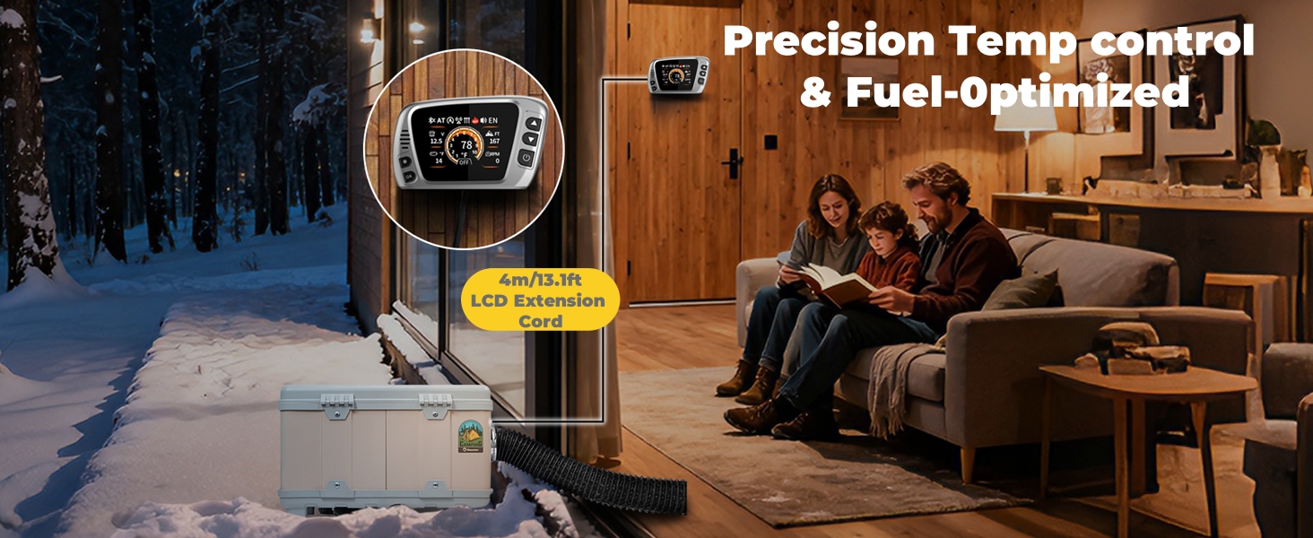 8kW дизельна автономна пічка опалення для вантажівок, фургонів, кемперів (Pink) з керуванням через додаток та AC адаптером