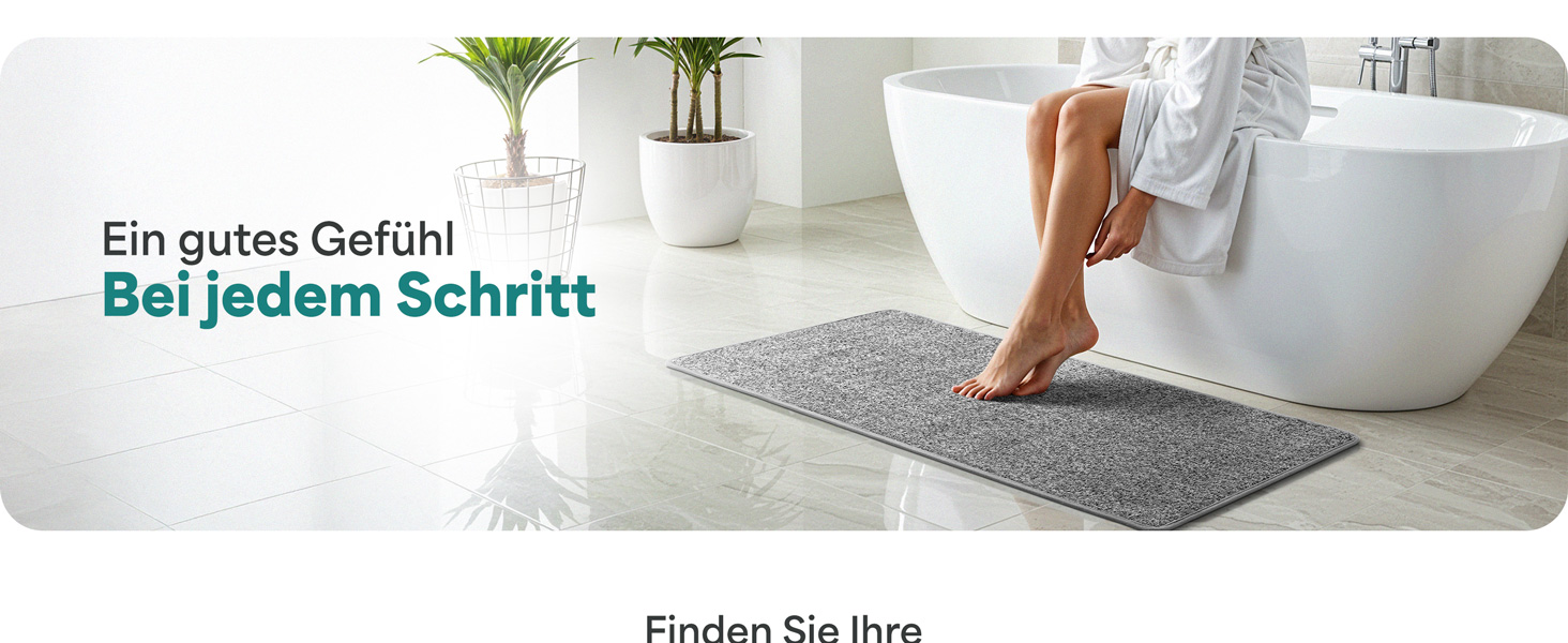 Килимок для ванної кімнати сірого кольору, антиковзкий, швидковисихаючий, 50x80 см