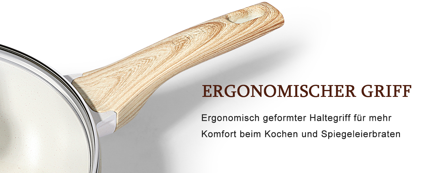 Сковорода з високим бортиком GiPP, 30 см, керамічне антипригарне покриття, з кришкою, 4.3 л, для всіх типів плит, біла