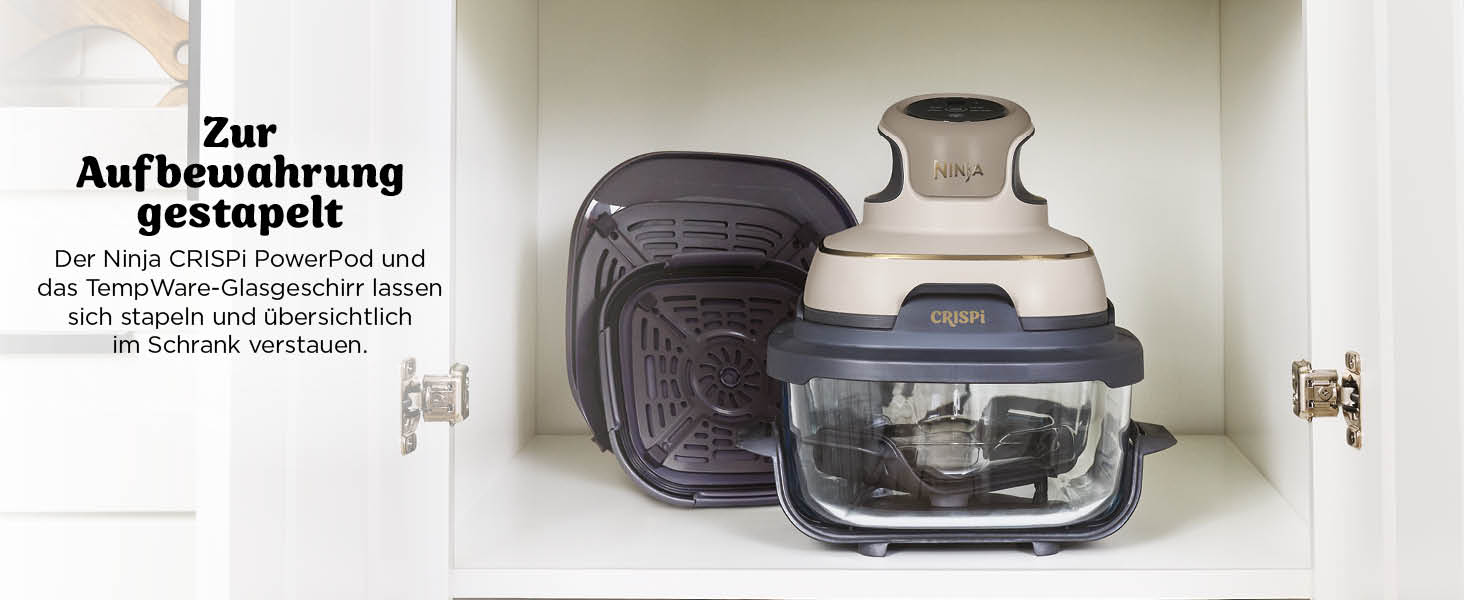 Ninja CRISPi Airfryer – фритюрниця-конвекційна піч, 3.8 л, 4-в-1, 1700 Вт, Stone Gold FN101EUSTGD