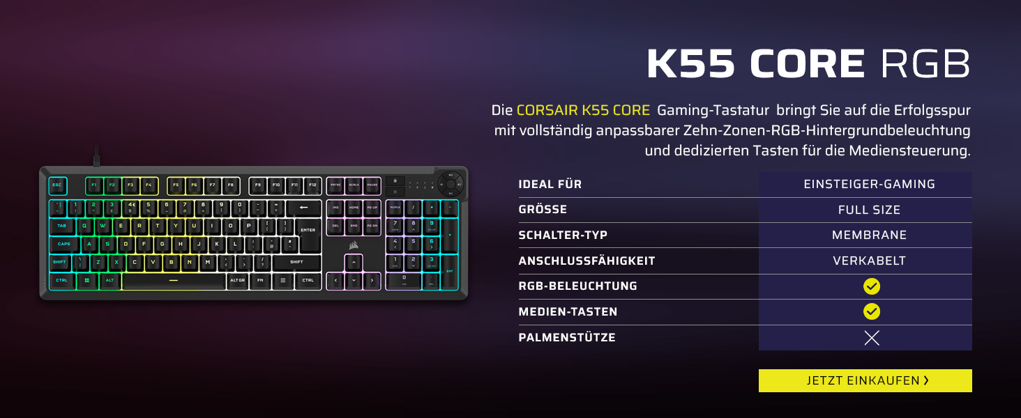 Ігрова механічна клавіатура Corsair K70 MAX RGB QWERTZ DE (Tenkeyless) - сіра