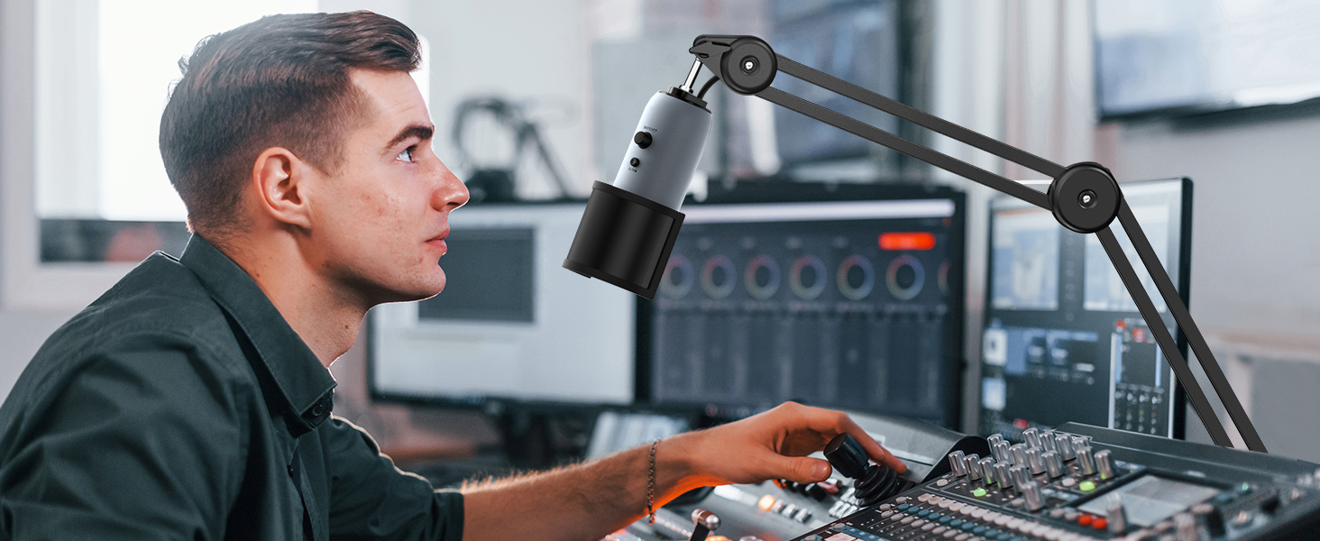 Мікрофонний стійка-тримач TONOR з поп-фільтром та кріпленням 3/8