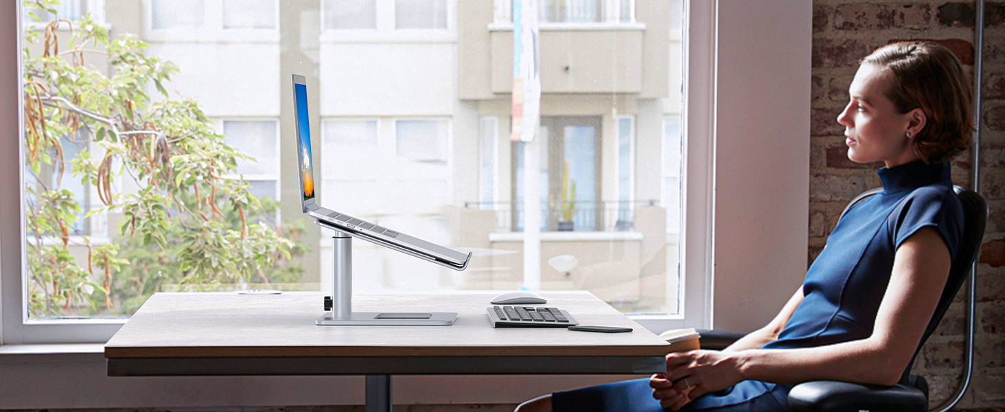 Підставка для ноутбука GOKEDA: ергономічна, регульована, з алюмінію, 11-17 дюймів