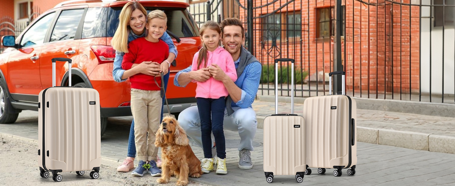 Чемодан-валіза на колесах з ABS-пластику, сірий, L - міцний та легкий, з кодовим замком