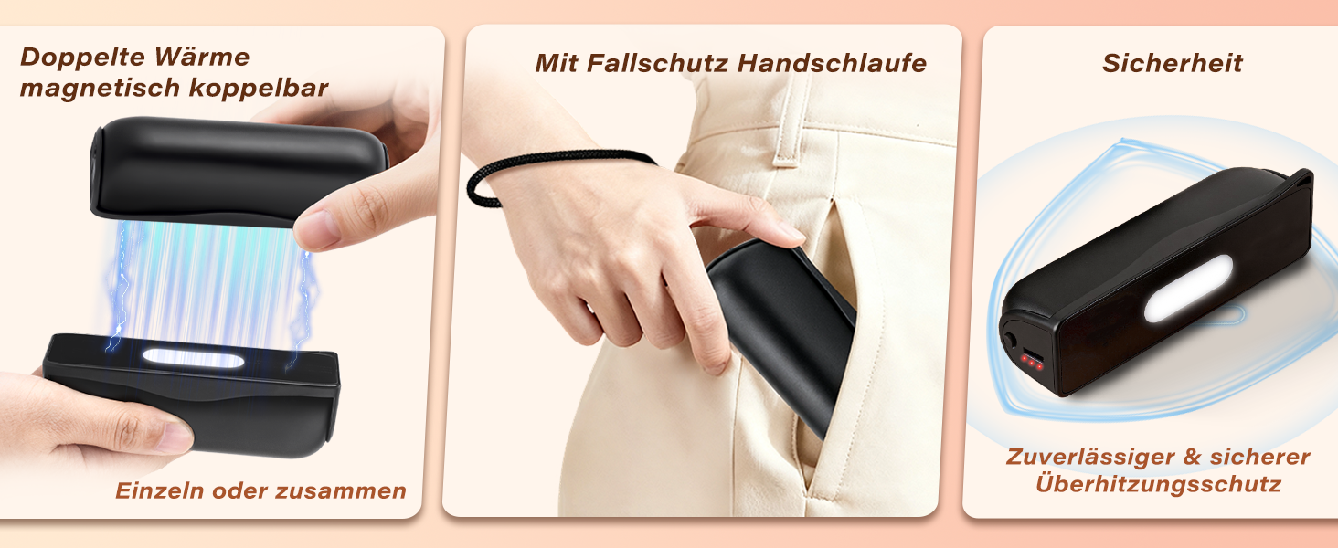 Електричні грілки для рук Citybee 2 шт. - 10000mAh, 3 режими нагріву, LED ліхтарик, Powerbank USB-C для кемпінгу, катання на лижах, активного відпочинку